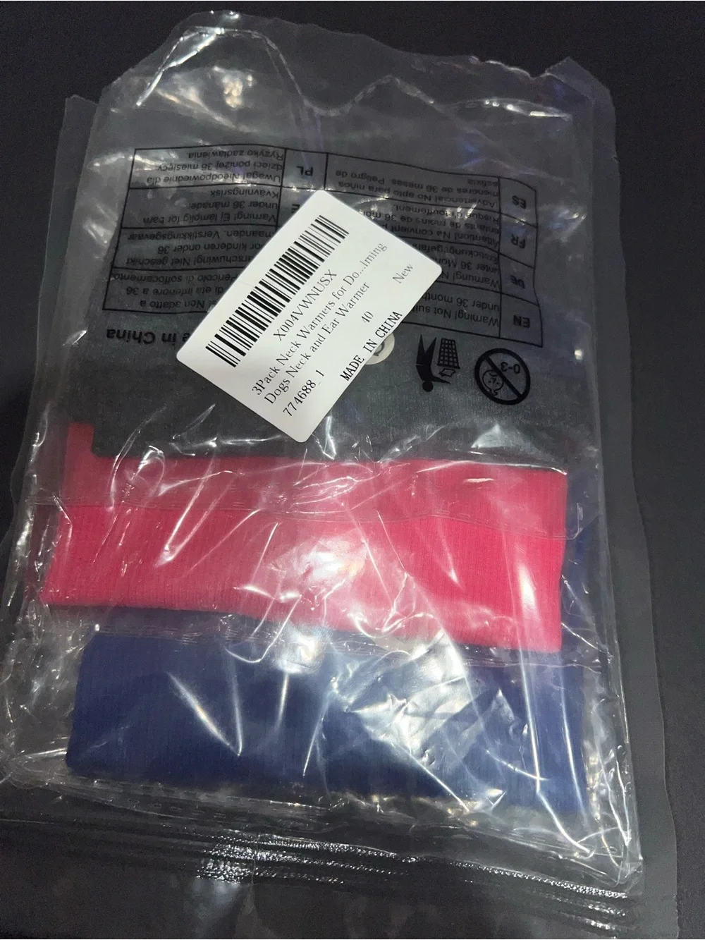 Neck Warmer for Dogs and Cats — Pink,Gray,Blue,